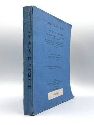 Studia Sinaitica No. XI: Apocrypha Syriaca