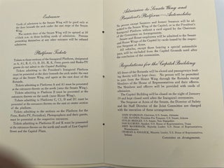 1961 Inauguration Ceremonies Program - John F. Kennedy Jr. and Lyndon B. Johnson with signed photos and admission ticket
