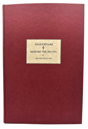 Item #138 The Life and Death of King Richard the Second. William Shakespeare