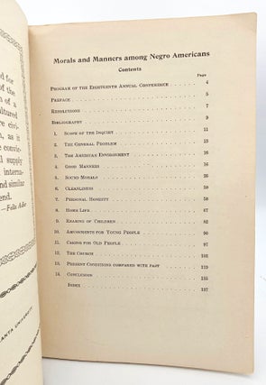 Morals and Manners Among Negro Americans