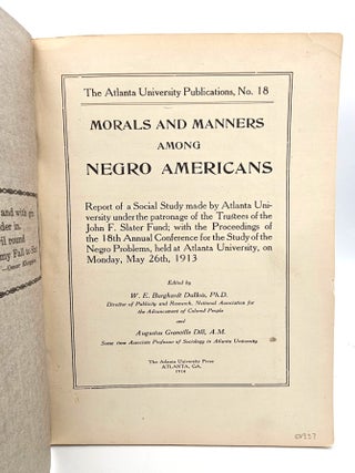 Morals and Manners Among Negro Americans