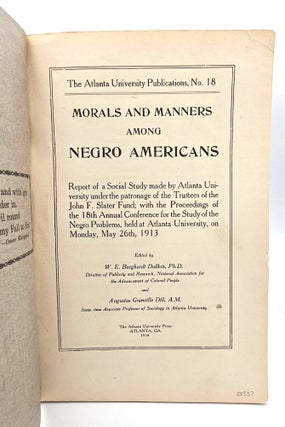 Morals and Manners Among Negro Americans
