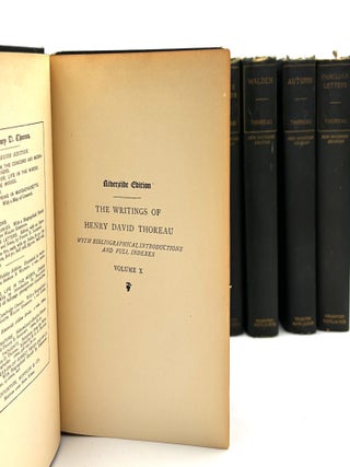The Writings of Henry David Thoreau [New Riverside Edition}