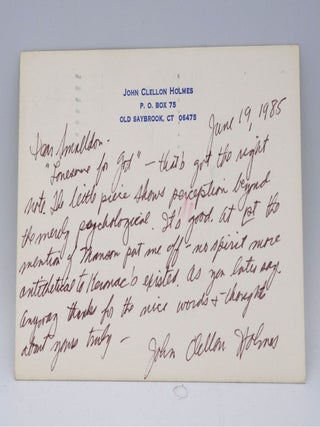 White Shroud: Poems 1980-1985 [Inscribed to John Clellon Holmes]