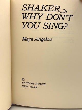 Shaker, Why Don’t You Sing?