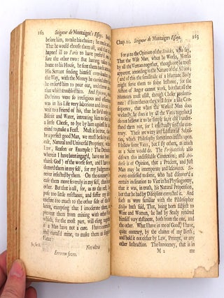 Essays of Michael Seigneur de Montaigne. In Three Books. With Marginal Notes and Quotations of the Cited Authors, and an Account of the Author’s Life. New Rendred into English by Charles Cotton, Esq.