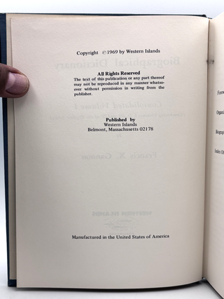 Biographical Dictionary of the Left (4 Vol Set. Signed.)
