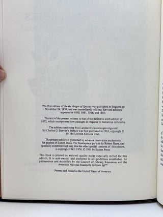 On the Origin of Species by Means of Natural Selection