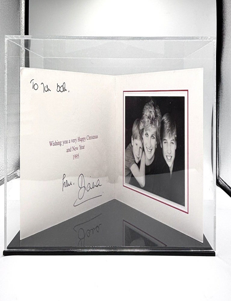 Item #862 Official Royal Christmas Card [Signed]. Princess of Wales Diana.