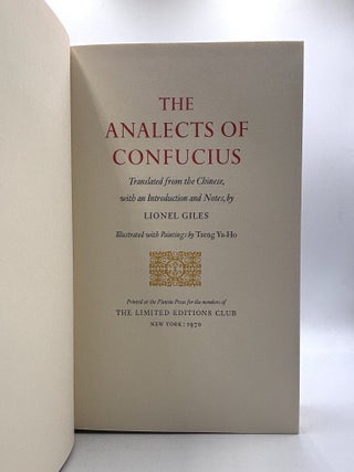 The Analects of Confucius [signed by illustrator]