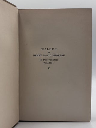 Walden; Or, Life in the Woods (Two Volumes)