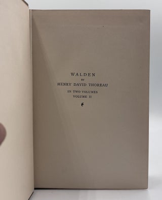 Walden; Or, Life in the Woods (Two Volumes)