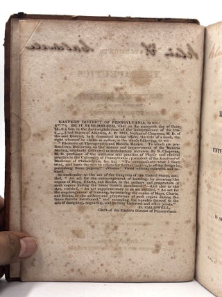 Elements of Therapeutics and Materia Medica [Vol. I only]