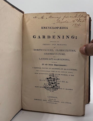 Item #948 An Encyclopedia of Gardening. John Claudius Loudon.