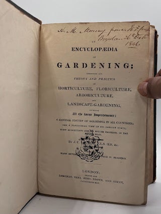 Item #948 An Encyclopedia of Gardening. John Claudius Loudon