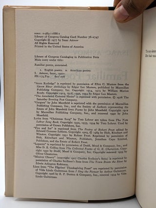 Familiar Poems, Annotated